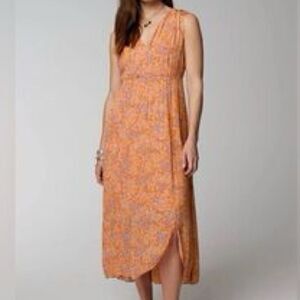 J. Jill Tie-Shoulder Faux-Wrap Dress Size Large NWT